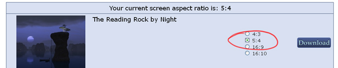 wallpapers select ratio